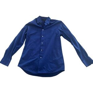 Express Royal Blue Men's Dress Shirt - Medium